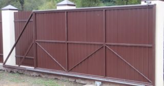 Купить откатные ворота из профнастила Мичуринск, цена от 1732 руб.